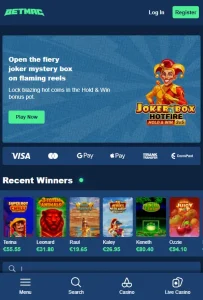 Current Betmac mobile website shown in a phone-sized browser viewport