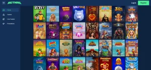 Current Betmac slots lobby and provider filter