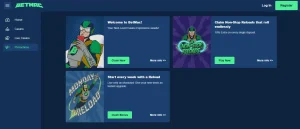 Current Betmac welcome promotion and bonus terms screen